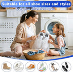 2Pcs Reusable Shoe Washing Machine Bag for Washer and Dryer:Free Up Hands, Prevent Deformation,shoe bag with Zipper Protection Design, Use for all Shoes,Sports Shoes(Blue)
