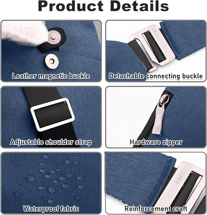 Anti Theft Travel Bag, One Shoulder Large Capacity Cross-body Bag Chest Fashion Lightweight Sling Bags for Travel Sports