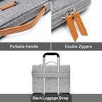MOSISO 360 Protective Laptop Shoulder Bag,15-15.6 inch Computer Bags Compatible with MacBook Pro 16 inch, HP, Dell, Lenovo, Asus Notebook,Side Open Messenger Bag with 4 Zipper Pockets, Gray