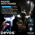 Devos Outdoor LightRanger 1200 - High-Performance LED Tripod Lantern with Adjustable Height, 9 Feet Tall with 1200 Lumens Brightness, and Long Battery Life.