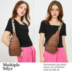 Sling Bag Crossbody Bags for Women Small Cross Body Bag Fanny Packs Chest Sling Purse for Daily Travel Leisure Sport