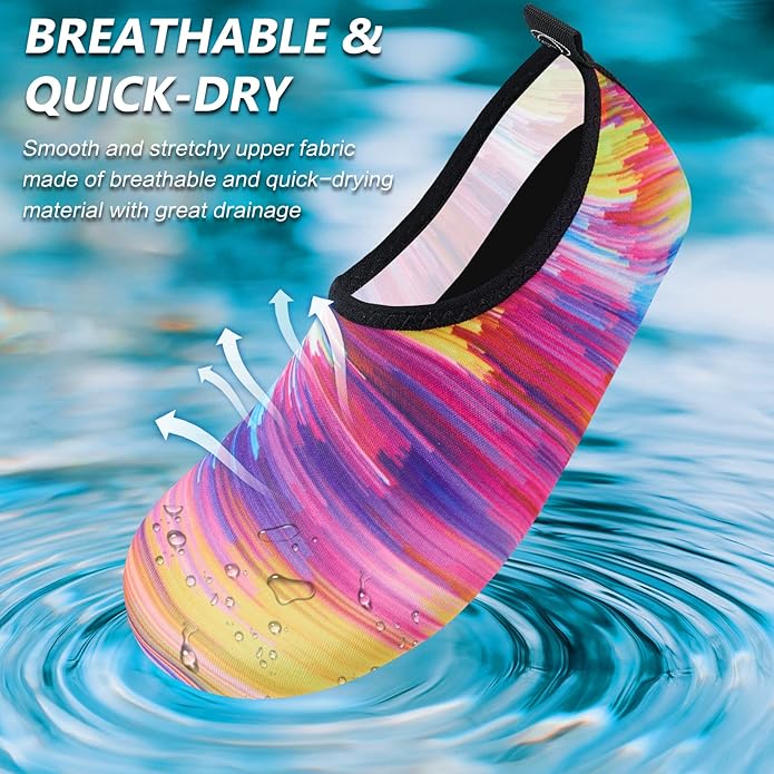 Deevike Water Shoes for Women Men Barefoot Quick-Dry Aqua Socks Slip-on for Beach Swim Surf Yoga Exercise