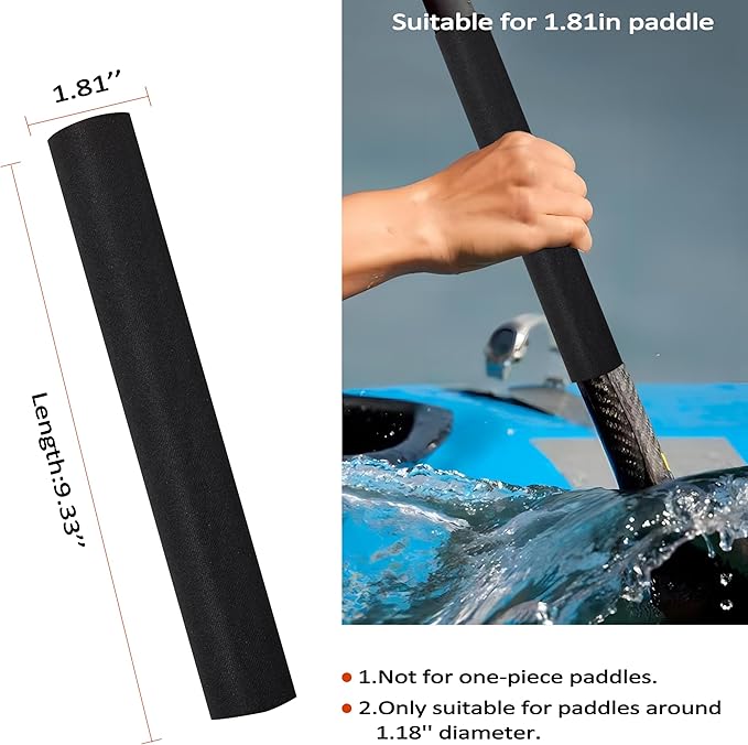 Kayak-Paddle-Grips-2-Pack - No-Slip Oar-Grip for Take-Apart Paddles,Blister Prevention Kayaking Accessories(Diameter 30mm/1.18 inches)