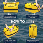 Haimont Large Waterproof Duffel Backpack Roll-Top Heavy Duty Dry Duffle Bag for Boating, Travel, Motorcycle, Kayaking, Camping, 60L