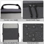 Compression Packing Cubes for Travel Essentials, 2 Set Expandable Compression Bags for Travel Packing Cubes for Suitcase Luggage Organizer Bags, Black Mesh