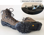 Ice Snow Traction Cleats - Lightweight Crampon Cleats for Walking on Snow & Ice - Anti Slip Grippers Fasten Quickly & Easily Over Footwear - Protable Grips for Shoes and Boots