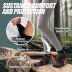 ANTSANG 6 Pairs Merino Wool Ankle Hiking Running Socks Compression Thick Cushion Breathable No Show Socks for Men Women
