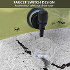 Collapsible 8L Water Storage Bag, BPA-Free Portable Folding Water Jug with Adjustable Faucet, Leakproof Emergency Water Bag for Camping, Hiking, Riding, Outdoor Sport (GREEN, 1)