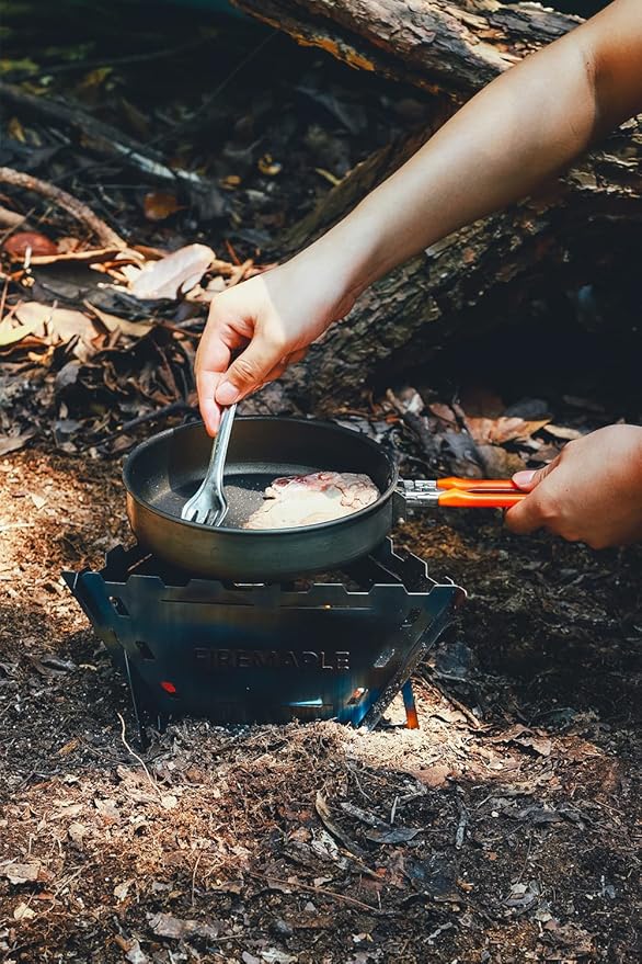 Fire Maple Maverick Wood Stove | Portable Durable Stainless Steel Campfire Stove | Ideal for Camping Backpacking Hiking Trips (Triangle Version)