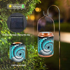 Solar Lanterns Outdoor Hanging Lantern Metal Waterproof LED Lantern with Solar Powered Garden Patio Decorations Decor with Handle Christmas Gift Idea