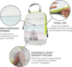 Beeyond Compression Packing Cubes Set - 6 Pieces for Travel and Luggage Organization, Includes Large & Small Cubes, Accessories Bag, and Laundry Bag