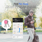 Air Tracker Tag-1 Pack [Apple MFI Certified], Smart Bluetooth Tracker Works with Apple Find My (iOS Only, Not for Android), Key Finder and Item Locator Smart Tag for Keys, Luggage, Backpack(Magenta)