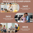 34 Oz Thermal Coffee Carafe, Stainless Steel Insulated Vacuum coffee crafts to keep coffee hot, 1 Liter Tea Water Coffee and Beverage Dispenser (Copper)