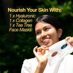 Naisture x Frida Kahlo 15 Min Pamper Me Kit Korean Spa Skincare Gift Set for Women - Head to Toe with Hair, Face, Eye, Hand, Foot Masks & Bonus Item (8 pcs)