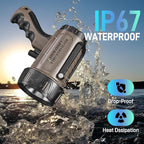 2025 New Super Bright Rechargeable Spotlight 90,000 Lumen Flashlight Handheld Spotlight,10000mAh Spot Light Outdoor Runtime 48+ Hrs,Flashlight Searchlight Flood Camping Hunting Boating with Tripod