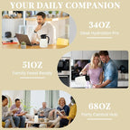 68 Oz Thermal Coffee Carafe, Stainless Steel Insulated Vacuum coffee crafts to keep coffee hot, 2 Liter Tea Water Coffee and Beverage Dispenser (Cream)