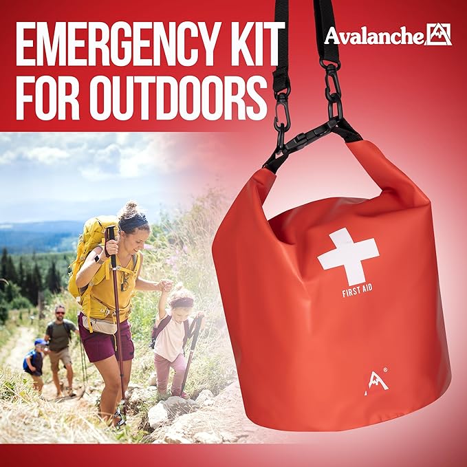 Avalanche First Aid Kit in Dry Bag, 103 Pcs Emergency Supplies Kit in Waterproof Bag for Home, Car, Travel, Sports or Camping, Durable, Ideal for Water Activities, Survival Gear Kit