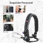 Trebo 32 oz Water Bottle Insulated with Paracord Handle and 3 Lids, Leakproof Stainless Steel Vacuum Water Jug Keep Cold 48 Hours, BPA-Free Gym Water Flask for Men Women Sports, Travel, Dark Gray