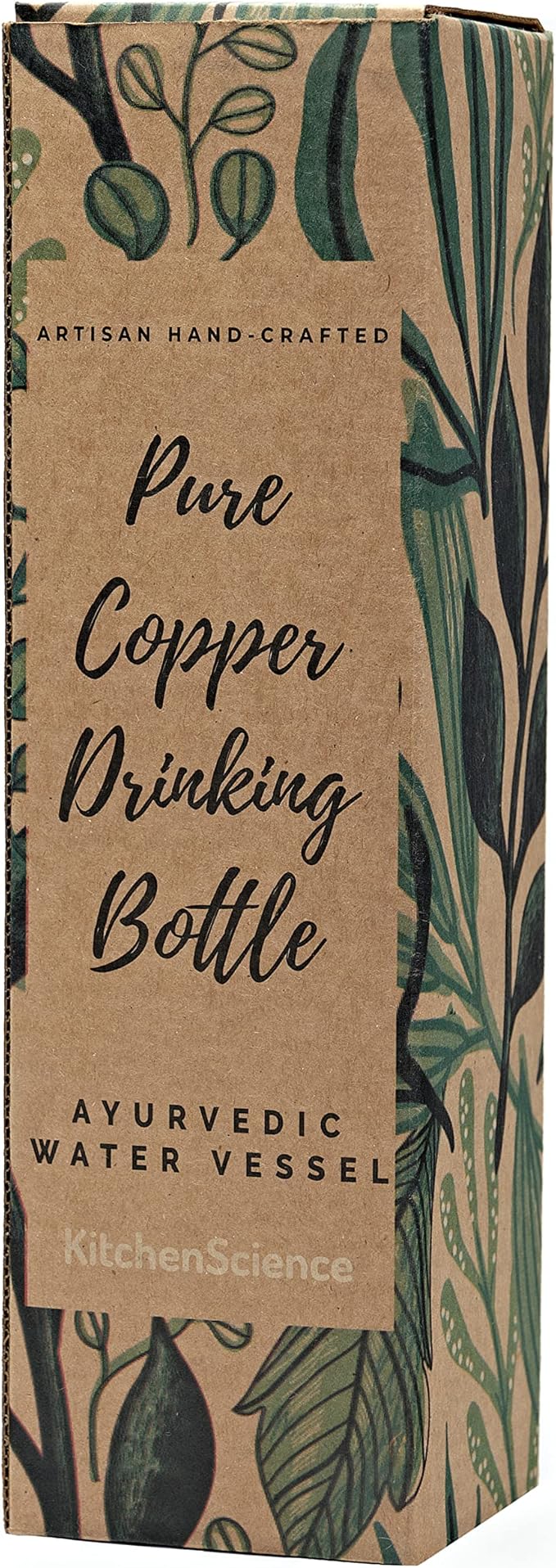 Authentic Ayurvedic Copper Water Bottle (34Oz /1000ml) With Carrying Canvas Bag & Sleeve For Drinking Water And Leak-Proof