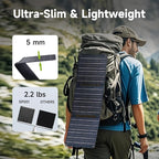 ALLPOWERS 21W 5V Foldable Solar Panel Charger, SP001 Solar Charging Kit with 5V USB-A and USB-C Charging, IP67 Waterproof Portable Solar Panel for Smartphone, Tablets, Outdoor, Camping, Hiking