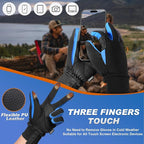 Sukeen Winter Gloves Men Women, Touchscreen Anti-Slip Warm Mens Gloves for Running Driving Cycling Hiking Biking Outdoor