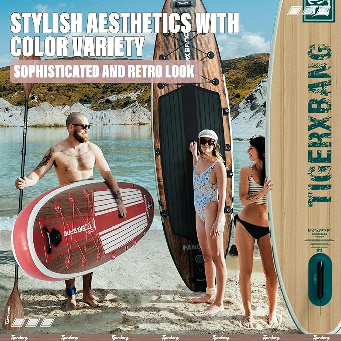 Paddle Board, 10.8' Stand Up Paddle Board with Premium Complete Inflatable SUP Accessories, Extra Wide Paddleboards for Adults & Kids-Pandora Collection