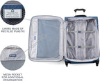 Travelpro Maxlite 5 Softside Expandable Luggage with 4 Spinner Wheels, Lightweight Suitcase, Men and Women, Ensign Blue, Checked-Medium 25-Inch