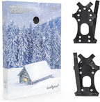 ZUXNZUX Crampons, Ice Cleats for Shoes and Boots, Silicone Stainless Steel Grippers Shoe Spikes Grips Traction for Ice Snow, Winter Hiking Climbing Ice Fishing