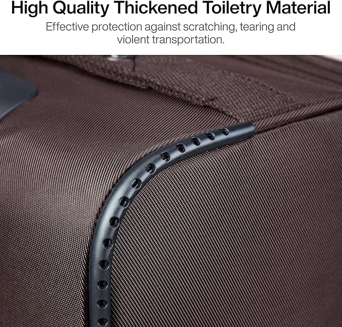 Hanke Luggage Sets 2 Piece Softside Expandable Luggage With Spinner Wheels TSA Lock,Travel Luggage Rolling Suitcase Checked Luggage Coffee(20/28)