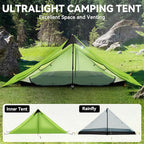 Ultralight Tent 3-Season Backpacking Tent 1 Person/2 Person Camping Tent, Outdoor Lightweight LanShan Camping Tent Shelter, Perfect for Camping, Trekking, Climbing, Hiking
