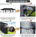COBIZI 10x30 Pop up Canopy Tent 10x30 Canopy with 8 Sidewalls Waterproof Heavy Duty Commercial Tent for Parties Outdoor Garden Gazebo, Carry Bag with Wheel(10x30ft, Dark Black)