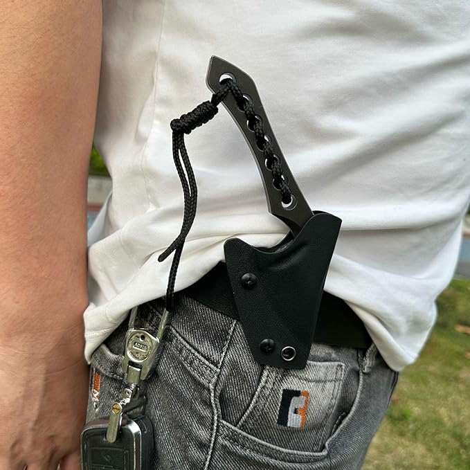 9CR18MOV Steel Mini Axe Tool With Sheath Survival Knives Fixed Blade Small Outdoor Camp Hatchet Camping Knife For Men EDC