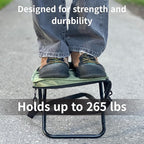 Folding Camp Stool, Lightweight Foldable Camping Stool, Compact Mini Chair for Outdoor Activities, Hiking, Fishing, and Travel, Portable and Durable, Holds Up to 265 lbs (Regular)