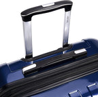 DELSEY PARIS Helium Aero Hardside Expandable Luggage with Spinner Wheels, Blue Cobalt, Checked-Medium 24 Inch
