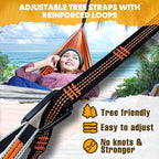 NATUREFUN Ultra-Light Travel Camping Hammock | 300kg Load Capacity,Breathable,Quick-Drying | 2 x Premium Carabiners,2 x Nylon Slings Included | Outdoor Indoor Garden