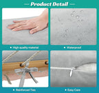 Hammock Pillows Outdoor Waterproof with Ties, 40.5" L X14.5 Wx4 H Extra Large Hammock Cushion All Weather Resistance Outdoor Pillow for Hammock, Patio Furniture, Camping