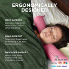 Dot&Dot Twist Memory Foam Travel Pillow for Airplanes - Travel Neck Pillow for Sleeping - Airplane Pillow for Neck Support, Chin, Lumbar and Leg - Bendable Neck Roll Pillow Travel Essentials