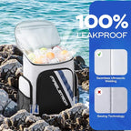 Maelstrom Backpack Cooler,36 Can Cooler Backpack,Soft Cooler Bag Insulated Leakproof,Lightweight Ice Chest Backpack,Travel Cooler Lunch Backpack for Camping,Hiking,Beach,White