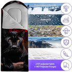 Sleeping Bags for Adults and Kids，3D Printing Camping Sleeping Bag for Girls Boys Lightweight Waterproof Cold/Warm 3-Season，Outdoor Travel with Compression Bags