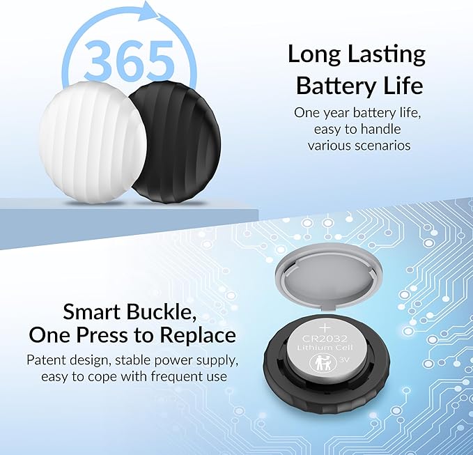 Air Tracker Tag - 2 Pack [Apple MFi Certified] Bluetooth Trackers Works with Apple Find My (iOS Only) - IP67 Waterproof Item Finders | Track Keys, Wallet, Luggage, Backpack & Pets