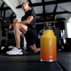 IDEUS Insulated Stainless Steel Water Bottle with 2 Leak-Proof Lids, Thermal Water Flask for Hiking Biking, 64oz, Red