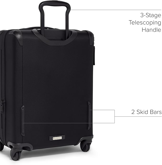 TUMI - Aerotour 4 Wheel Expandable Luggage - Men's and Women's Lightweight Business and Leisure Travel Suitcase - 21.75" Continental Expandable Carry-On, Black