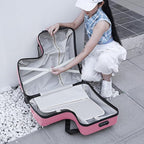 Kids Ride On Suitcase with Wheels, Scooter Luggage for Toddlers Travel, Durable Children's Suitcase for Boys & Girls Ages 2-15 Years Pink
