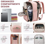 LOVEVOOK 40L Large Travel Backpack for Women Men, 17 Inch Carry on Backpack for Traveling on Airplane, Personal Item Travel Bag Airline Approved, Business Causal Weekender Backpacks