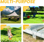 12 Pack 8" Screw in Tent Stakes Heavy Duty- Ground Anchors Screw- Tent Pegs Camping Stakes- Hex Pegs Drillable Tent Stakes and Hexagon Head Drive and Storage Box (Orange)