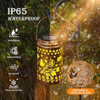 Cardinal Solar Lanterns Outdoor Waterproof, Metal Hanging Lights Decorations for Garden Yard Lawn Patio, Unique Cardinal Gifts for Women Mom Grandma Gardener for Mother'Day Christmas