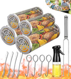 Outdoor Grilling Baskets Grill Bbq Equipment Tools Set Camping Camper Campfire Barbecue Cooking Utensils Kit Picnic Cookware Accessories Necessities Essentials Gear Stuff Must Have Gadget Needs Things