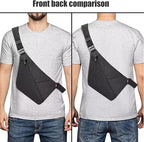 Anti Theft Crossbody Bags Sling Bag for Women Men Waterproof Wander Bag for Sports and Travel. (4.0Black, Small)