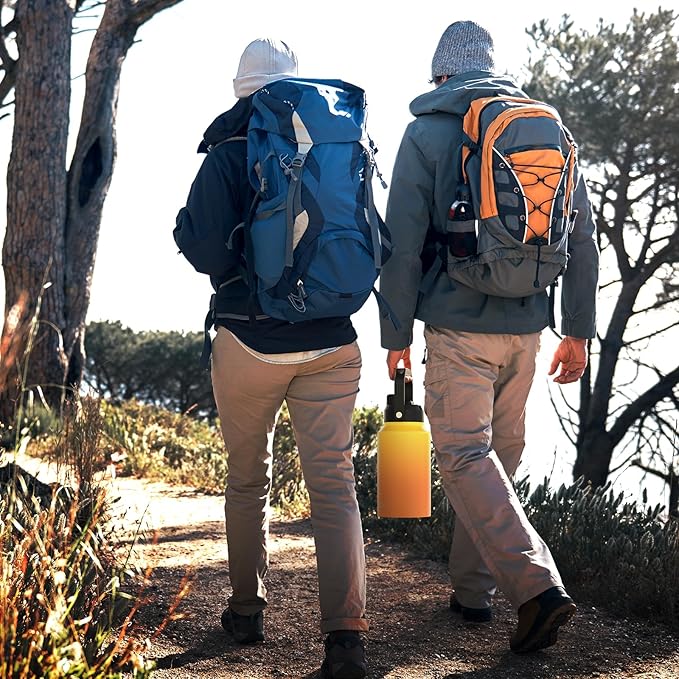 WATERSY 2/3 Gallon Water Bottle Insulated(Cold for 48 Hrs),BPA Free&Leak Proof,87oz Stainless Steel Water Jug/Flask,Big thermo,Large Water Bottle with Handle for Gym,Hiking,Camping,Yellow