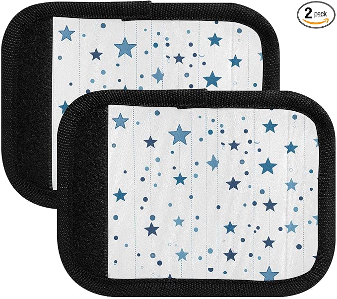 Dotted Line Star Luggage Handle Wrap for Suitcase Luggage Tags Handle Covers Identifiers Soft Decorations Travel Accessories 2 Pack